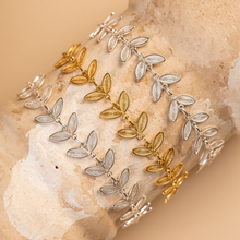 Cargar imagen en el visor de la galería, Pulsera Hojas Doble