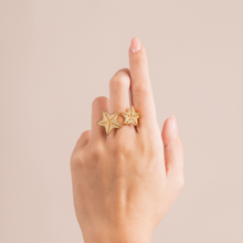 Cargar imagen en el visor de la galería, Anillo doble Estrella de Mar